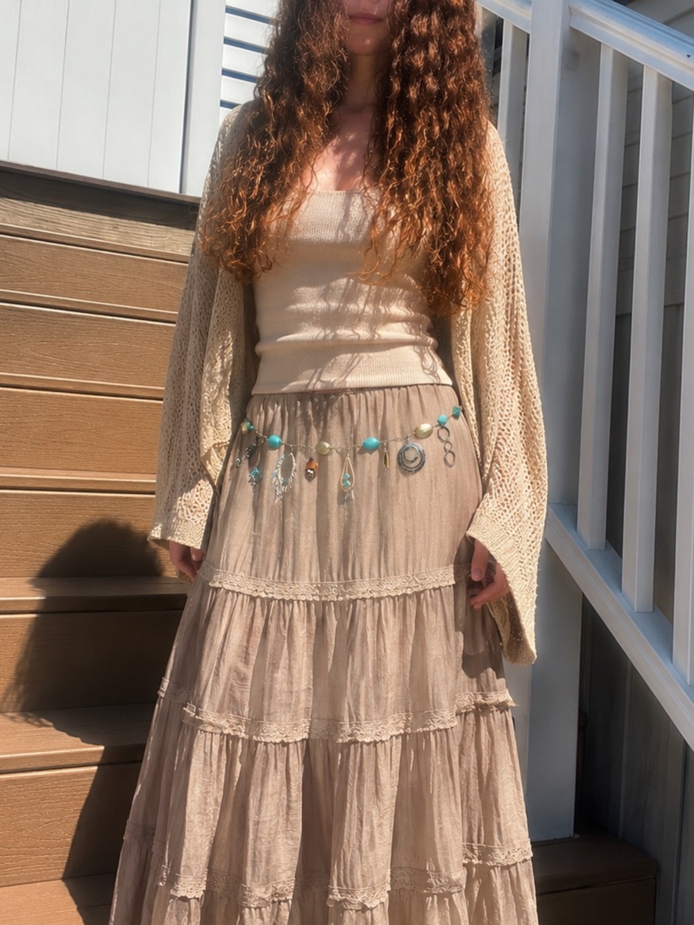 #180.Handmade Upcycled Boho Belt Chain with Detachable Pendants -One of a Kind ✨